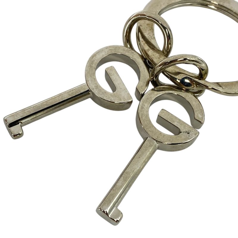 Gucci Key Ring Key Holder G Logo Key Motif Silver Metal 296551 Gucci Unisex