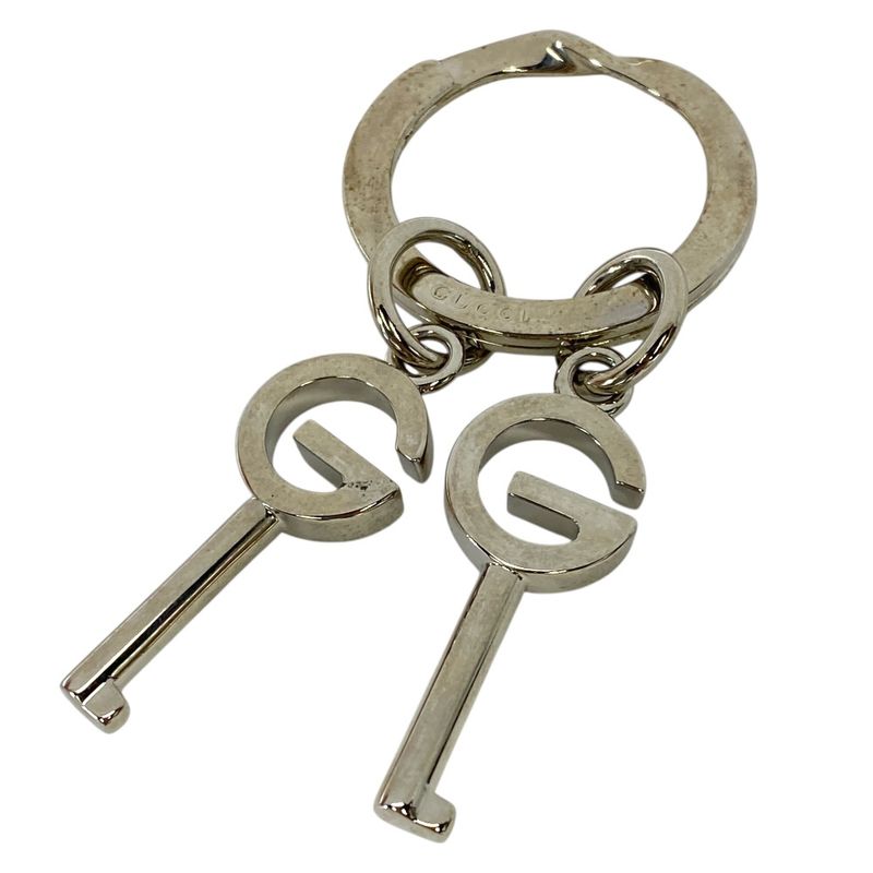Gucci Key Ring Key Holder G Logo Key Motif Silver Metal 296551 Gucci Unisex