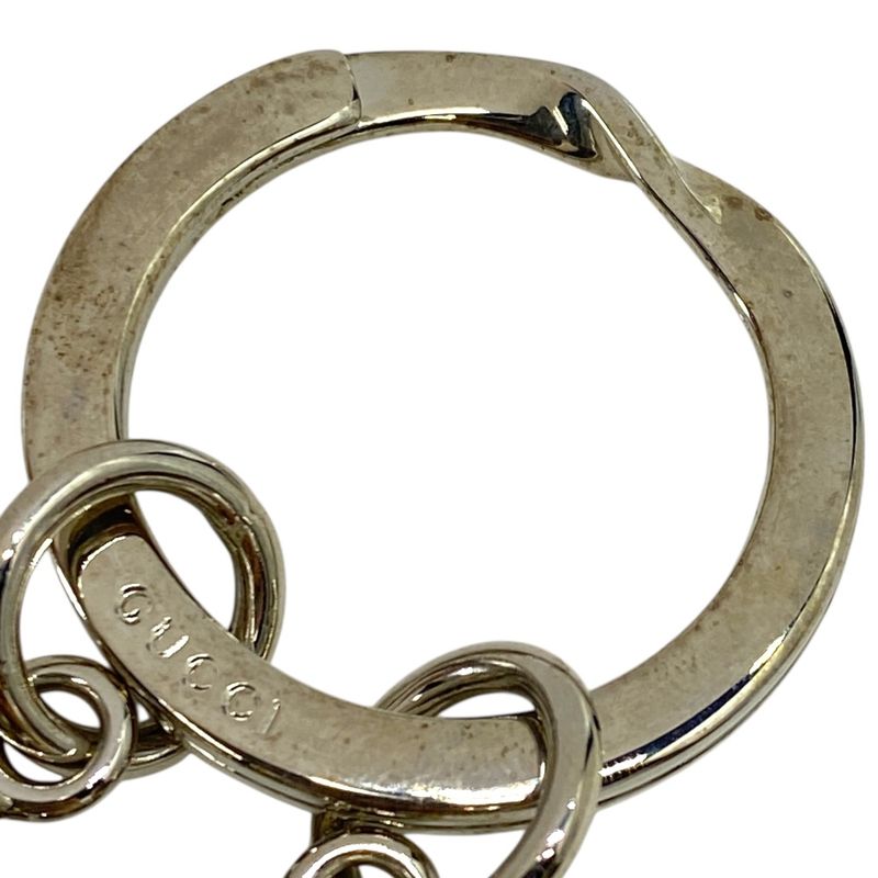 Gucci Key Ring Key Holder G Logo Key Motif Silver Metal 296551 Gucci Unisex