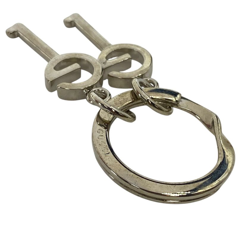 Gucci Key Ring Key Holder G Logo Key Motif Silver Metal 296551 Gucci Unisex