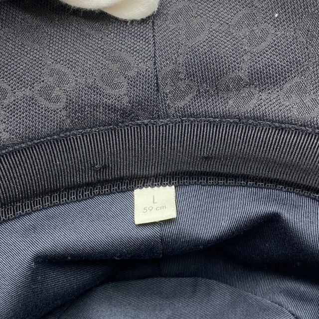 Gucci GG Canvas Bucket Hat Bucket Hat Double G Logo Black Cotton Polyester