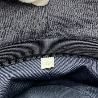 Gucci GG Canvas Bucket Hat Bucket Hat Double G Logo Black Cotton Polyester