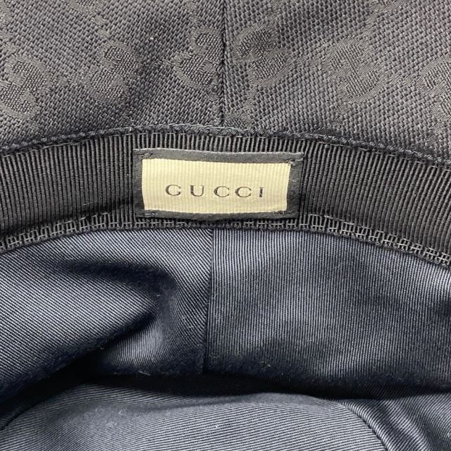 Gucci GG Canvas Bucket Hat Bucket Hat Double G Logo Black Cotton Polyester