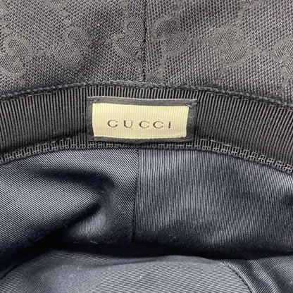 Gucci GG Canvas Bucket Hat Bucket Hat Double G Logo Black Cotton Polyester
