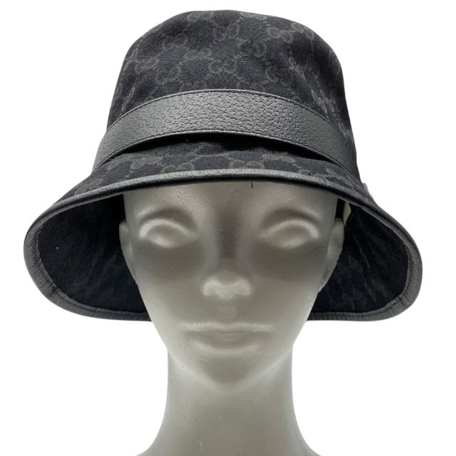 Gucci GG Canvas Bucket Hat Bucket Hat Double G Logo Black Cotton Polyester