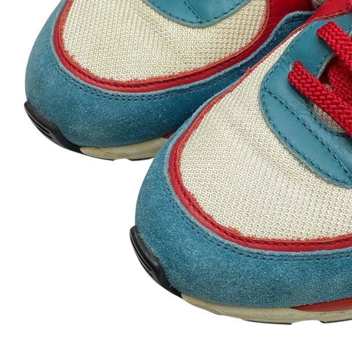 Chanel Cocomark Sneakers Shoes Logo Mesh Suede Turquoise White Red Ig26578
