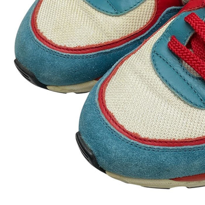 Chanel Cocomark Sneakers Shoes Logo Mesh Suede Turquoise White Red Ig26578