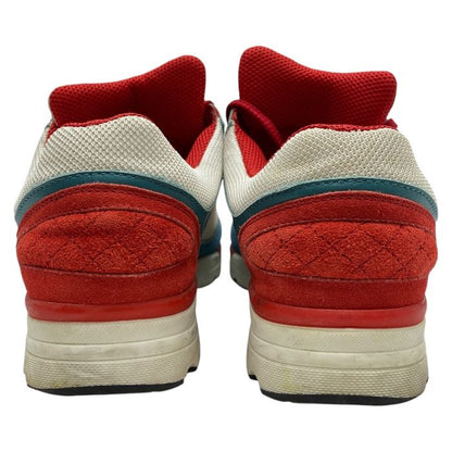 Chanel Cocomark Sneakers Shoes Logo Mesh Suede Turquoise White Red Ig26578