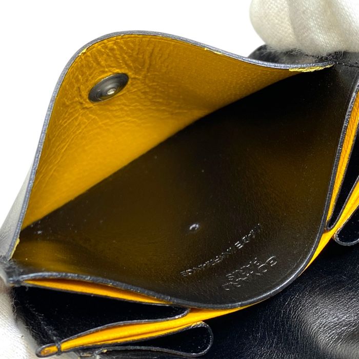 Goyard Coin Case Coin Purse Herringbone PVC X Leather Black X Brown Men's