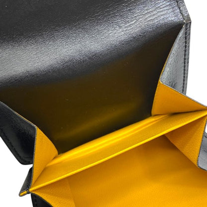 Goyard Coin Case Coin Purse Herringbone PVC X Leather Black X Brown Men's