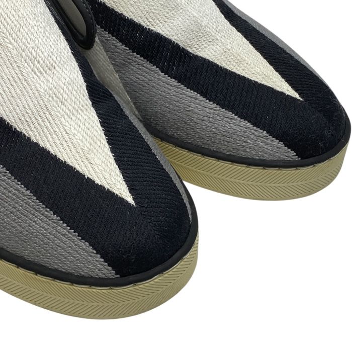 Bottega Veneta Intrecciato Slip-on Flat Shoes Leather Black White [size 35