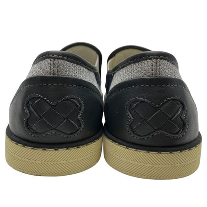 Bottega Veneta Intrecciato Slip-on Flat Shoes Leather Black White [size 35