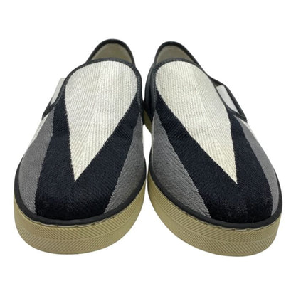 Bottega Veneta Intrecciato Slip-on Flat Shoes Leather Black White [size 35