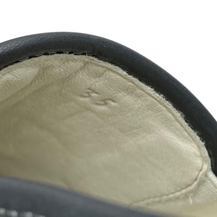 Bottega Veneta Intrecciato Slip-on Flat Shoes Leather Black White [size 35