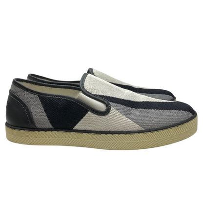 Bottega Veneta Intrecciato Slip-on Flat Shoes Leather Black White [size 35