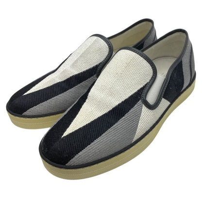Bottega Veneta Intrecciato Slip-on Flat Shoes Leather Black White [size 35