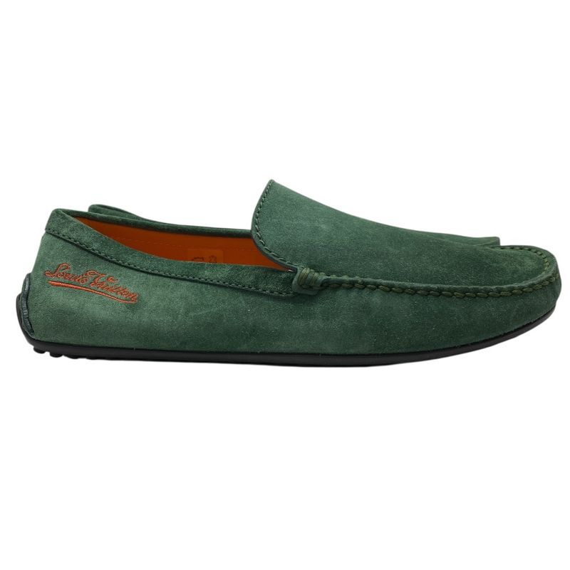 Louis Vuitton Nd0158 Driving Shoes Loafers Slip-on Suede Green Louis Vuitton