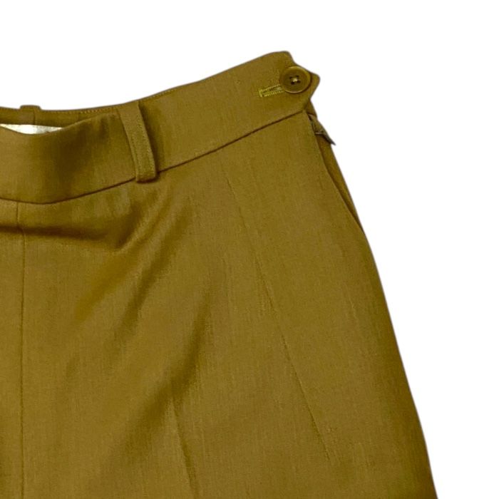 Hermes Slacks Tapered Straight Pants Bottoms Brown Wool [size 38] Hermes