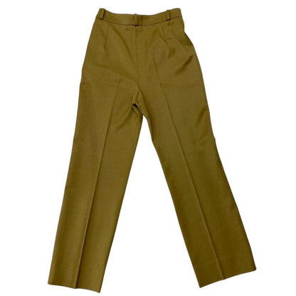 Hermes Slacks Tapered Straight Pants Bottoms Brown Wool [size 38] Hermes