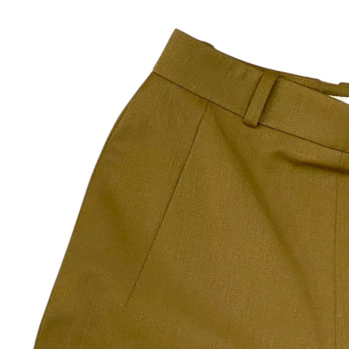 Hermes Slacks Tapered Straight Pants Bottoms Brown Wool [size 38] Hermes