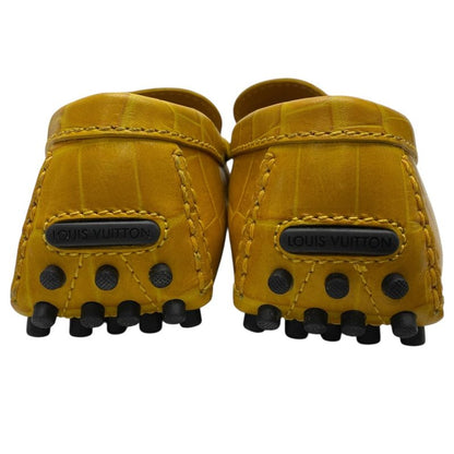 Louis Vuitton Hockenheim Line Croco Shape Push Driving Shoes Loafers Logo
