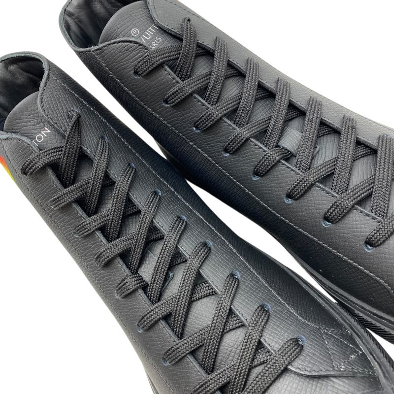Louis Vuitton Tattoo Line Sneakers High Cut Sneakers Leather Black Go0159 [size