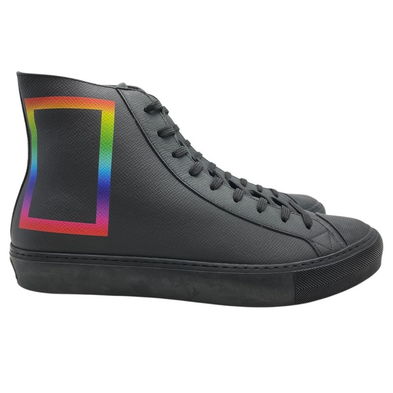 Louis Vuitton Tattoo Line Sneakers High Cut Sneakers Leather Black Go0159 [size