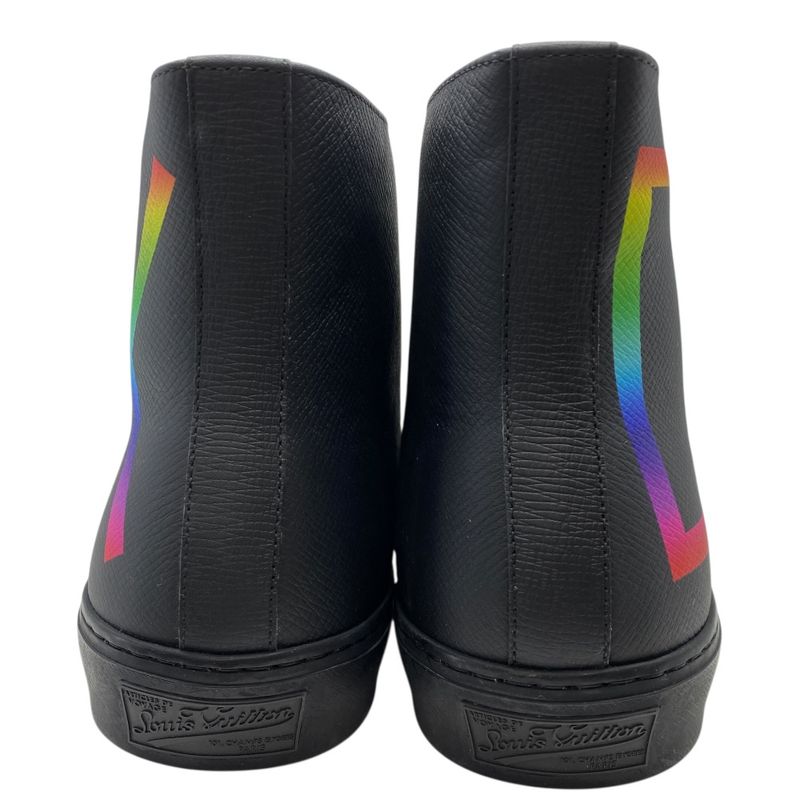 Louis Vuitton Tattoo Line Sneakers High Cut Sneakers Leather Black Go0159 [size