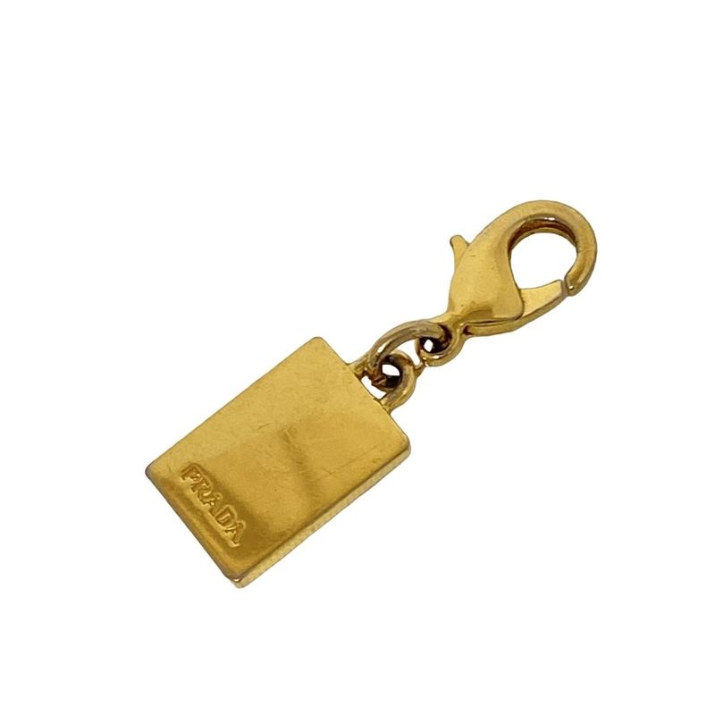 Prada Key Holder (charm ) Gold Ivory and Red Playing Cards