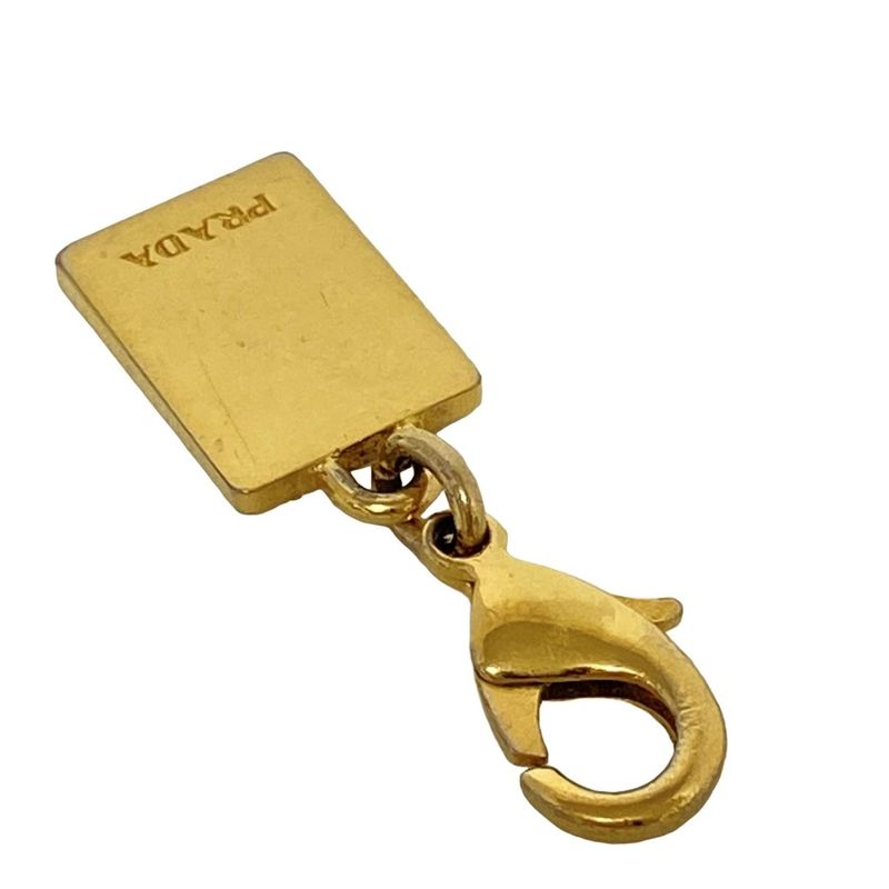 Prada Key Holder (charm ) Gold Ivory and Red Playing Cards