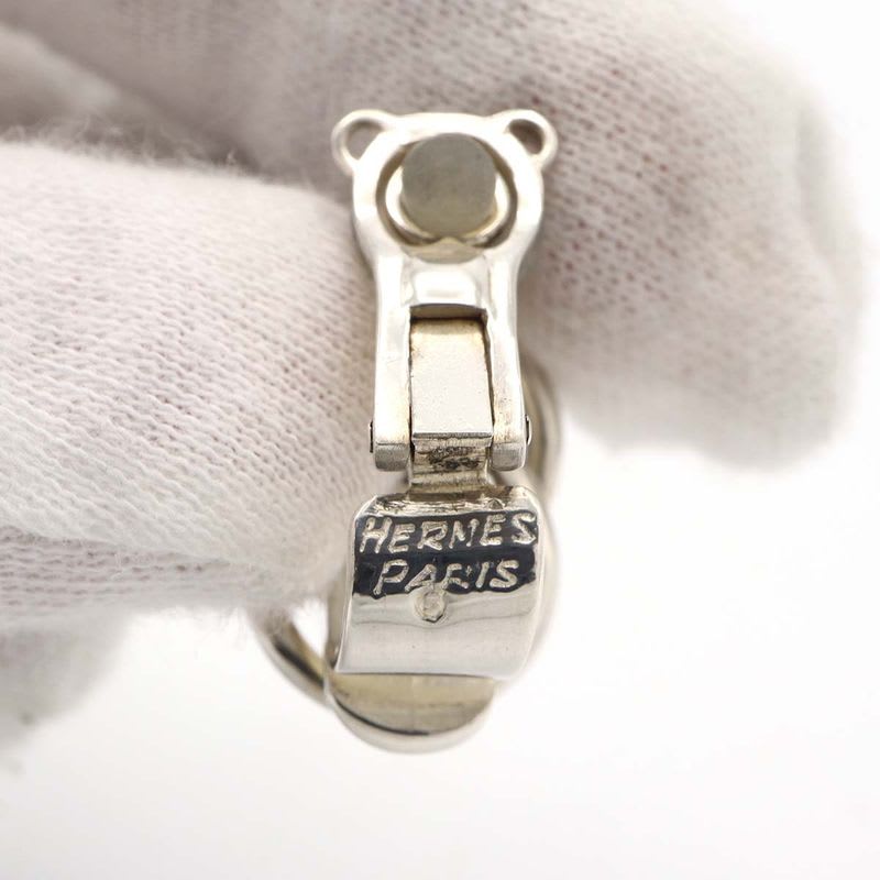 Hermes Duzano Earrings Silver 925 Hallmark Accessory 18.6 g M4407
