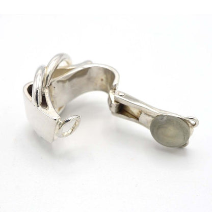 Hermes Duzano Earrings Silver 925 Hallmark Accessory 18.6 g M4407