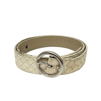 Bottega Veneta Belt 80 - White Leather