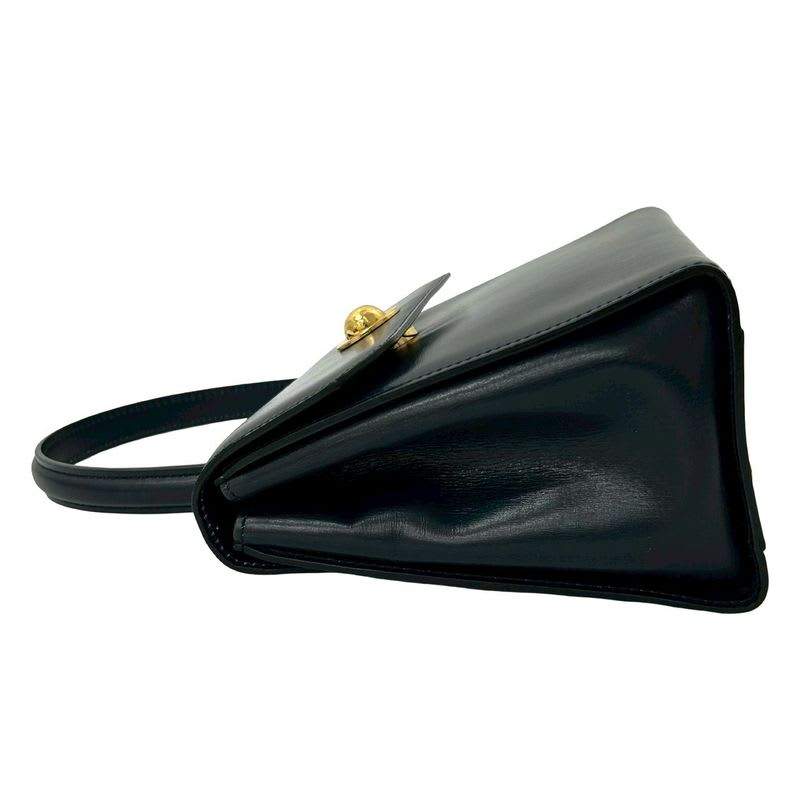 Celine Vintage Star Ball Hardware Leather 2-Way Handbag Shoulder