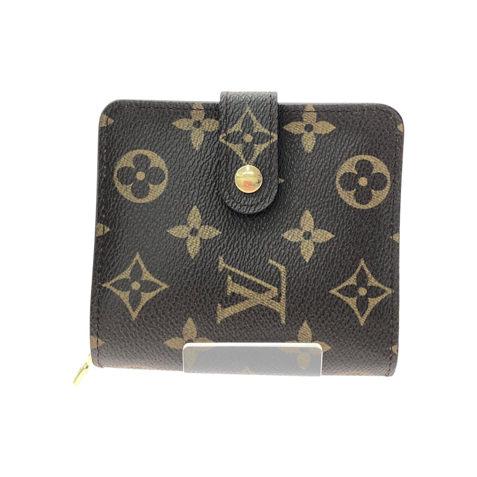 Louis Vuitton Women's Bifold Wallet Monogram Compact Zip M61667 Brown