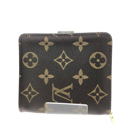 Louis Vuitton Women's Bifold Wallet Monogram Compact Zip M61667 Brown