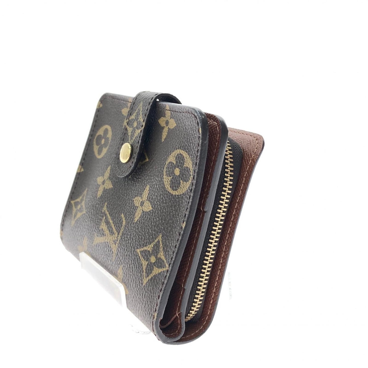 Louis Vuitton Women's Bifold Wallet Monogram Compact Zip M61667 Brown