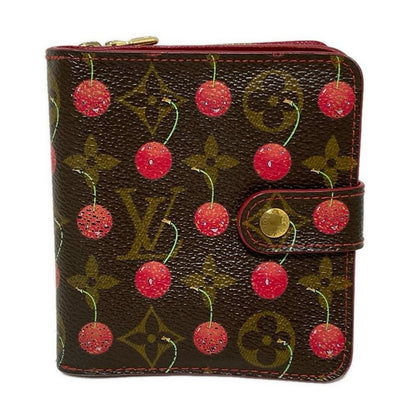 Louis Vuitton Bifold Wallet Monogram Cherry Compact Zip M95005 Monogram Cherry