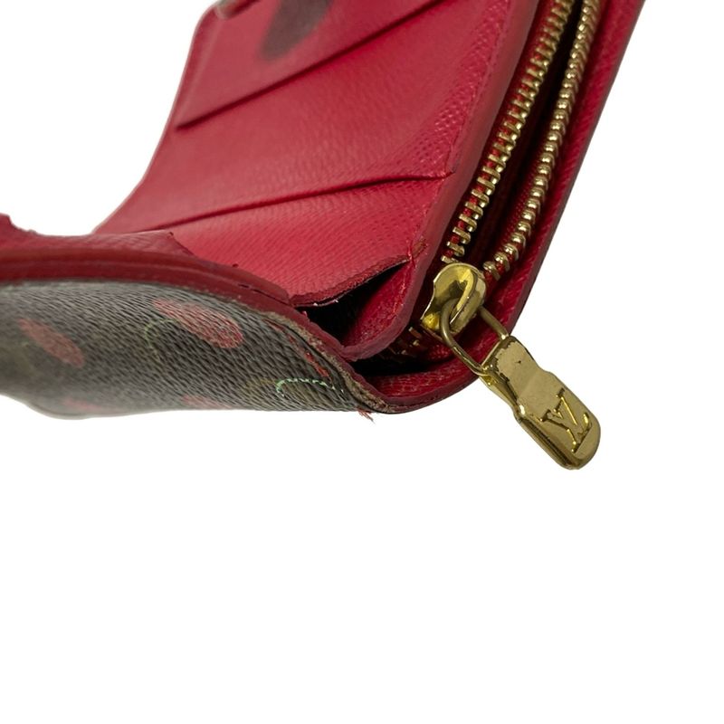 Louis Vuitton Bifold Wallet Monogram Cherry Compact Zip M95005 Monogram Cherry