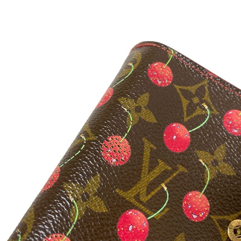 Louis Vuitton Bifold Wallet Monogram Cherry Compact Zip M95005 Monogram Cherry