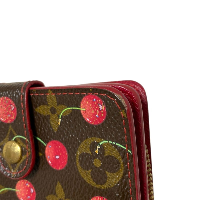 Louis Vuitton Bifold Wallet Monogram Cherry Compact Zip M95005 Monogram Cherry
