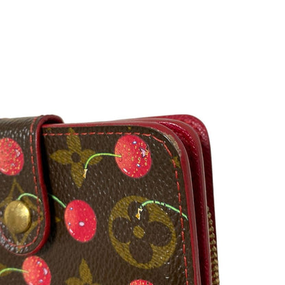 Louis Vuitton Bifold Wallet Monogram Cherry Compact Zip M95005 Monogram Cherry
