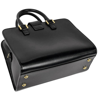 Saint Laurent Baby Monogram Cabas Su 2way Shoulder Bag Handbag Leather Black