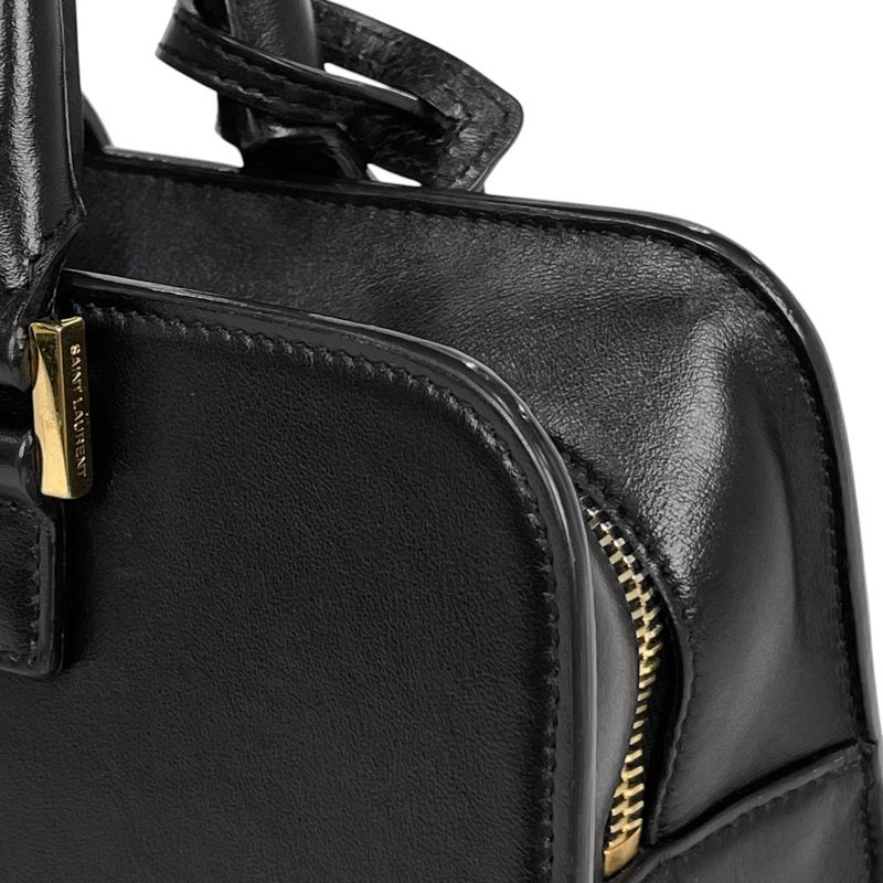 Saint Laurent Baby Monogram Cabas Su 2way Shoulder Bag Handbag Leather Black