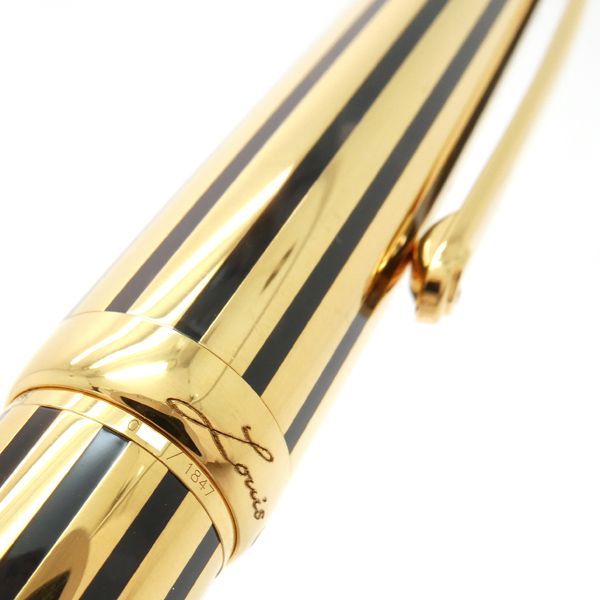 Cartier Ballpoint Pen 1847 Limited Edition Gold Stripe Louis Cartier