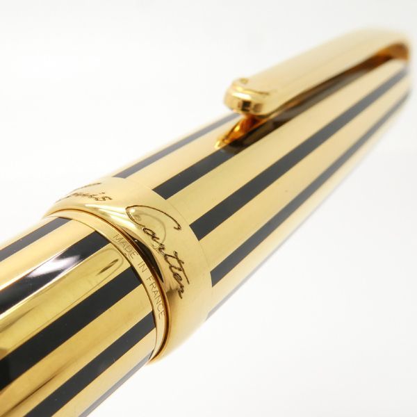 Cartier Ballpoint Pen 1847 Limited Edition Gold Stripe Louis Cartier