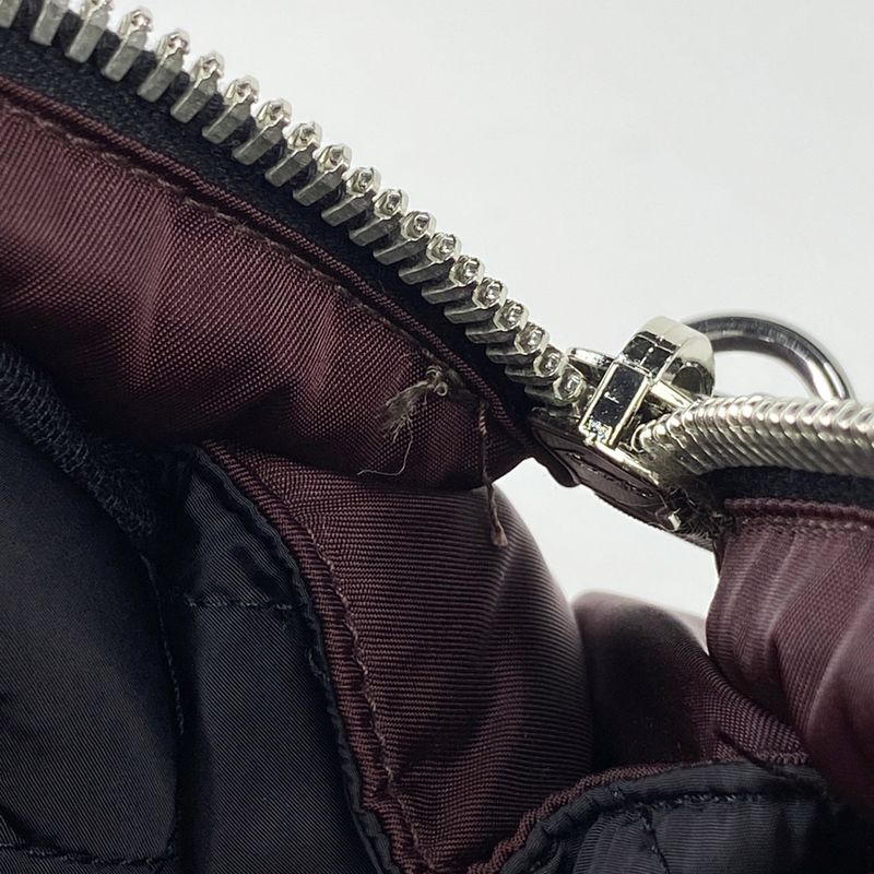 Prada Tessuto Bomber Handbag 2way Shoulder Bag Logo Plate Handbag Nylon Purple