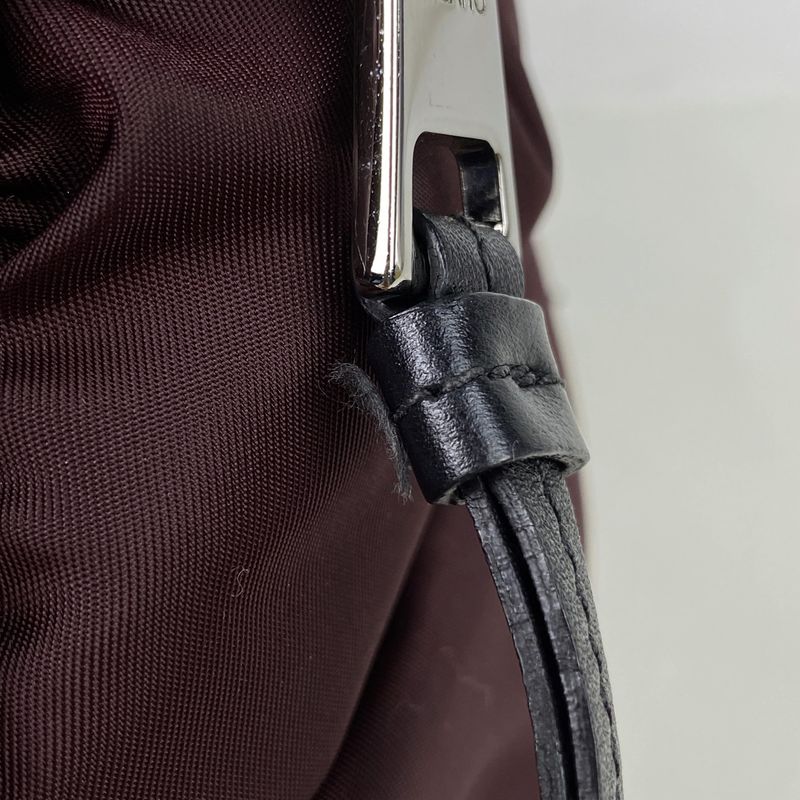 Prada Tessuto Bomber Handbag 2way Shoulder Bag Logo Plate Handbag Nylon Purple