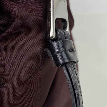 Prada Tessuto Bomber Handbag 2way Shoulder Bag Logo Plate Handbag Nylon Purple