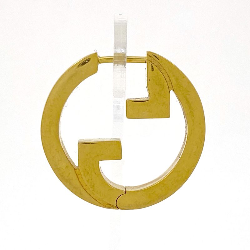 Gucci Interlocking G Earrings Logo Earrings GP Gold Ladies